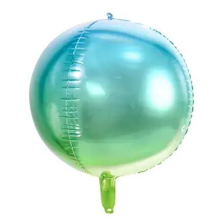 Folieballon Bold Ombre Blå/Grøn | Toppris