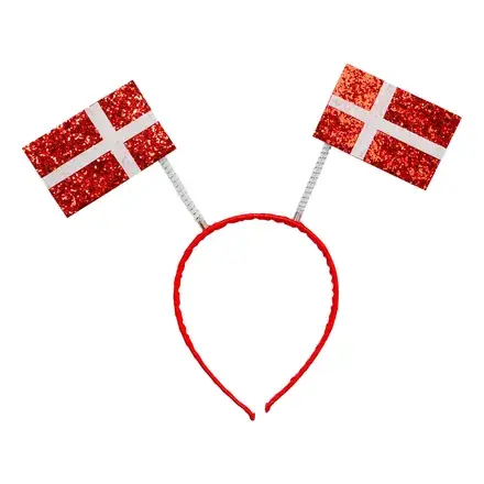 Ekstra rabat - Hårbøjle Glitrende Danske Flag