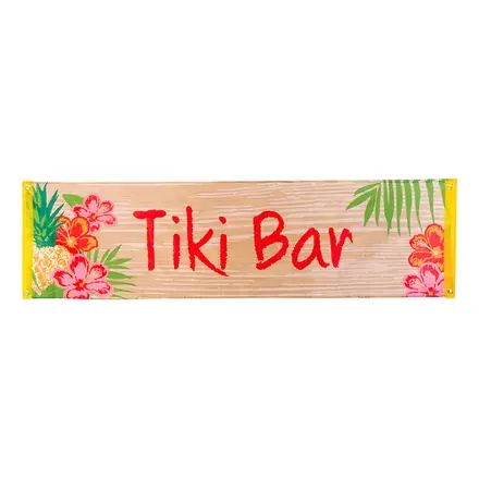 Kun kort tid | Stofbanner Tiki Bar