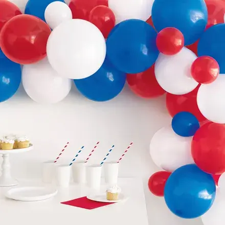Ballonbue Rød/Hvid/Blå - Nem betaling