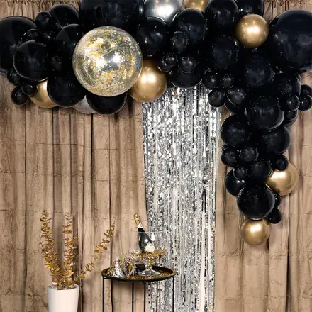 Ballonbue Sæt Sort/Guld - Bestseller