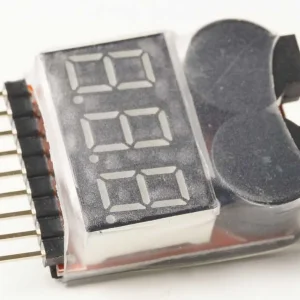 1-8S Lipo Battery Voltage Meter with Programmable Buzzer Alarm - Få tilbage