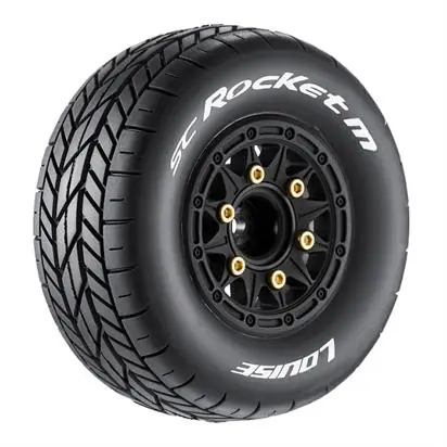 Kundernes valg | SC-Rocket dæk limet på Short Course fælge med 12/ 14/ 17 mm hex - Soft - 2 stk