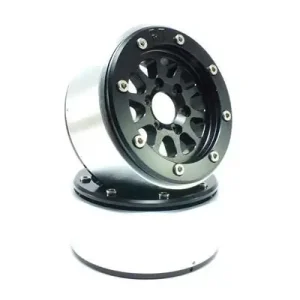 1.9" Beadlock Wheels GEAR Black/Black (2) w/o Hub | Toppris