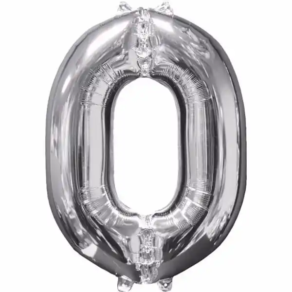 0 Tal Folie Ballon Sølv | Køb i dag
