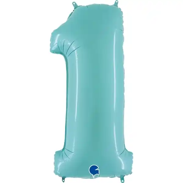 1 Tal Folie Ballon Pastel Blå | Ny vare