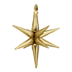 3D Folie Ballon Stjerne, 105 cm, Guld - Tilbudspris