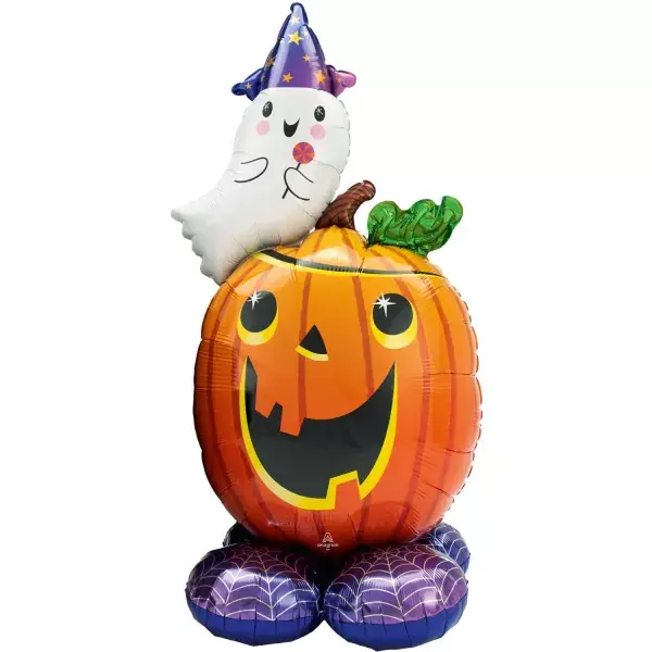 Airloonz Halloween Græskar Folie Ballon, 142 cm | Kan købes nu