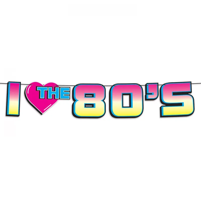 ‘‘I Love The 80‘s‘‘ Guirlande - Direkte fra fabrikken