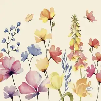 Bedste pris | Servietter, Småblomstret, str. 33x33 cm, 20 stk./ 1 pk.