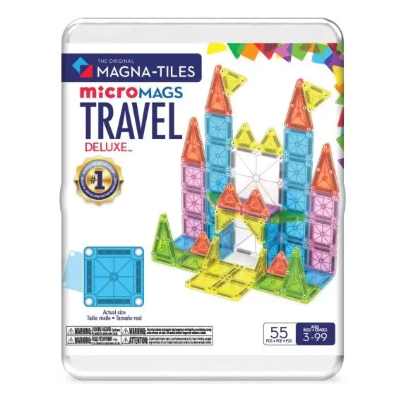 Særpris - Magna-Tiles micro-MAGS deluxe, 55 stk. Rejsesæt