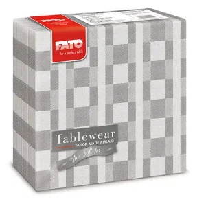 Airlaid Middagsservietter - Tartan - Sort - 50 stk. - Stoflign [88441600] | Kun i dag