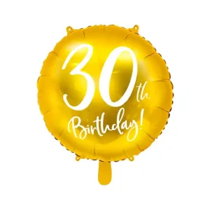 Ballon - 30TH BIRTHDAY - 45 cm - Guld [FB24M-30-019*] | Særpris