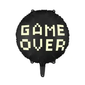 Ballon - Game Over - Sort - 45 cm. [FB226] - Premium